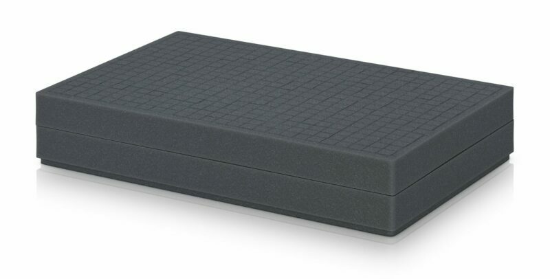 Cut foam cases 60x40x12cm for EURO format boxes
