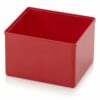Wkładki plastikowe 10.4x10.4x6.3cm, kolor czerwony RAL3020