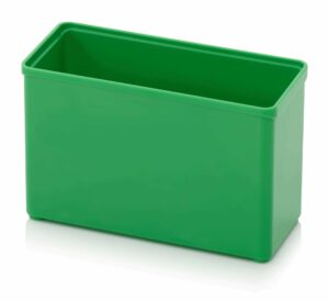 Plastikiniai įdėklai 10.4x5.2x6.3cm, žalios RAL6018 spalvos