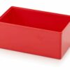 Plastic inserts 15.6x10.4x6.3cm, red RAL3020 color
