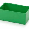 Plastikiniai įdėklai 15.6x10.4x6.3cm, žalios RAL6018 spalvos