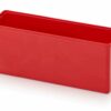 Plastikiniai įdėklai 15.6x5.2x6.3cm, raudonos RAL3020 spalvos