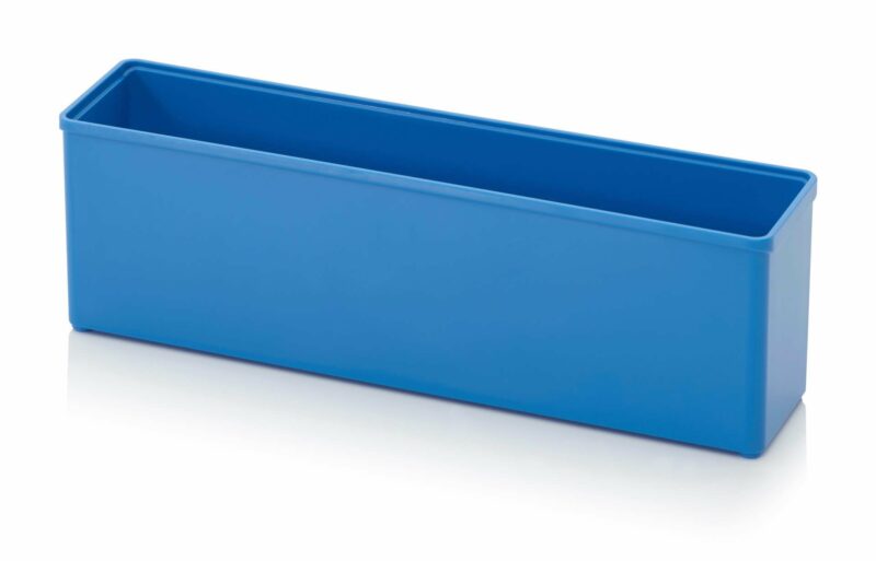 Inserts en plastique 20.8x5.2x6.3cm, couleur bleu RAL5015
