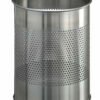 Open stainless steel waste bins for papers