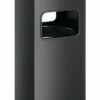 17l trash cans with ashtrays, black