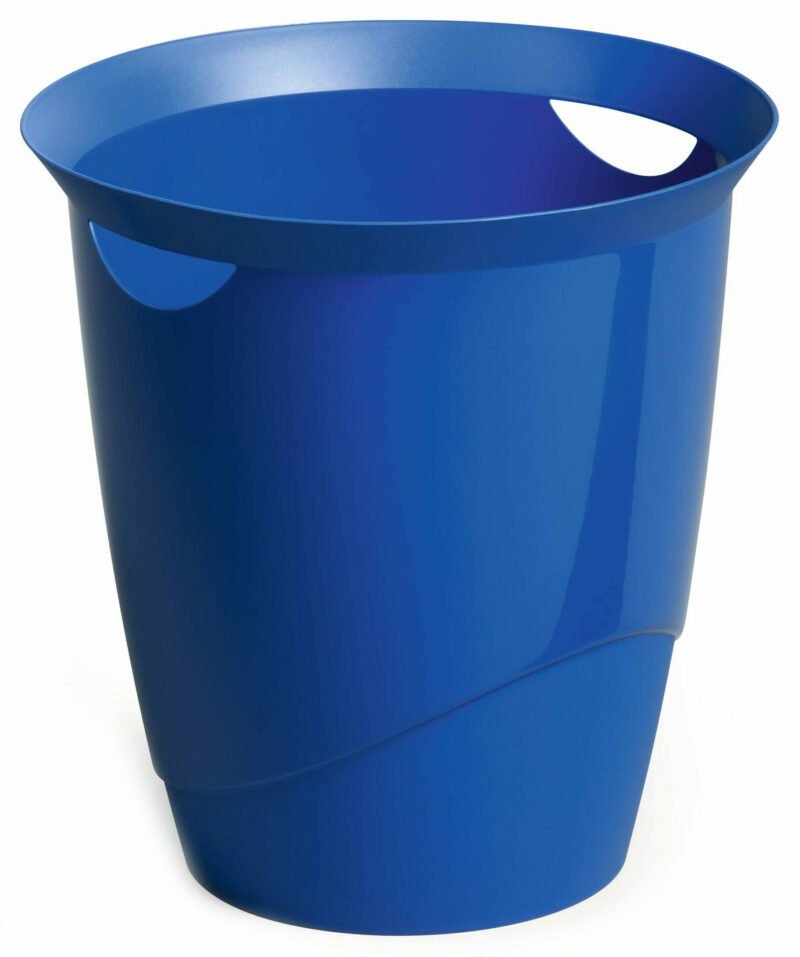 Multicolored open trash cans for papers