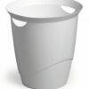 White open trash cans for papers
