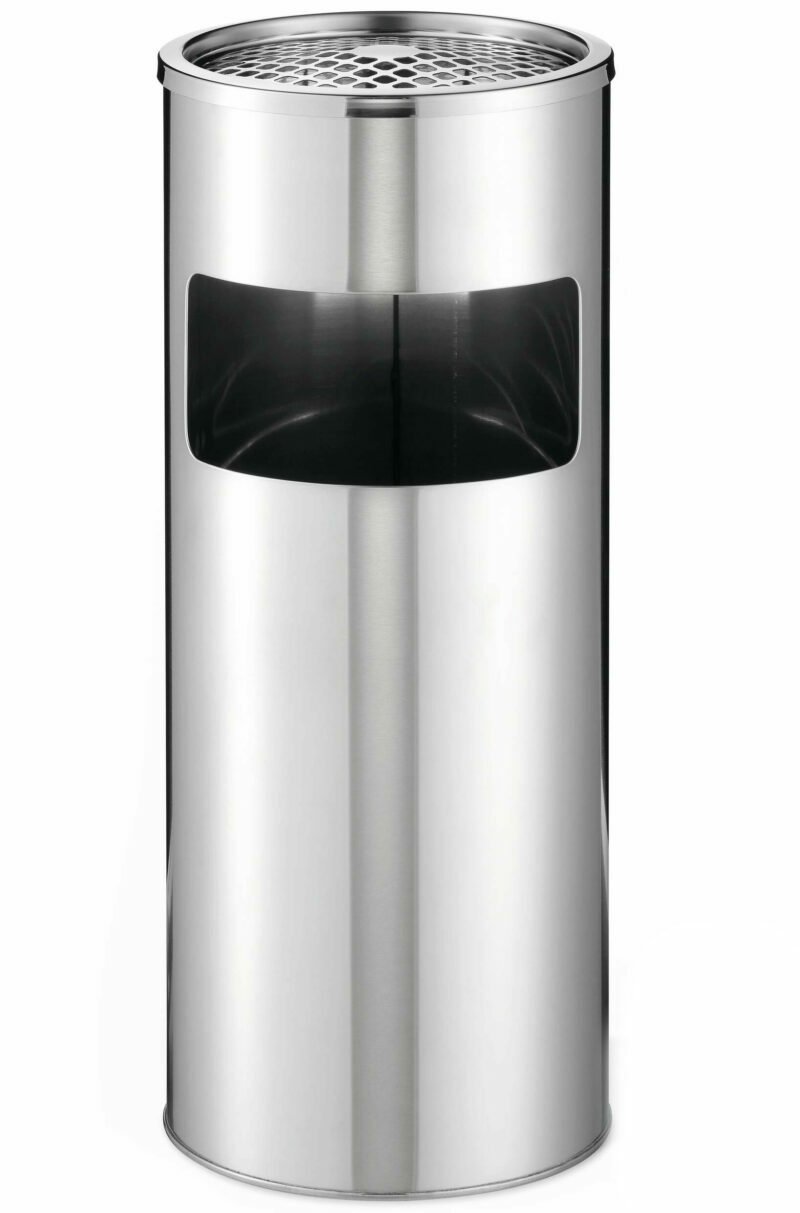 17l stainless steel trash can with ashtray