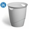 Gray open waste bins for papers