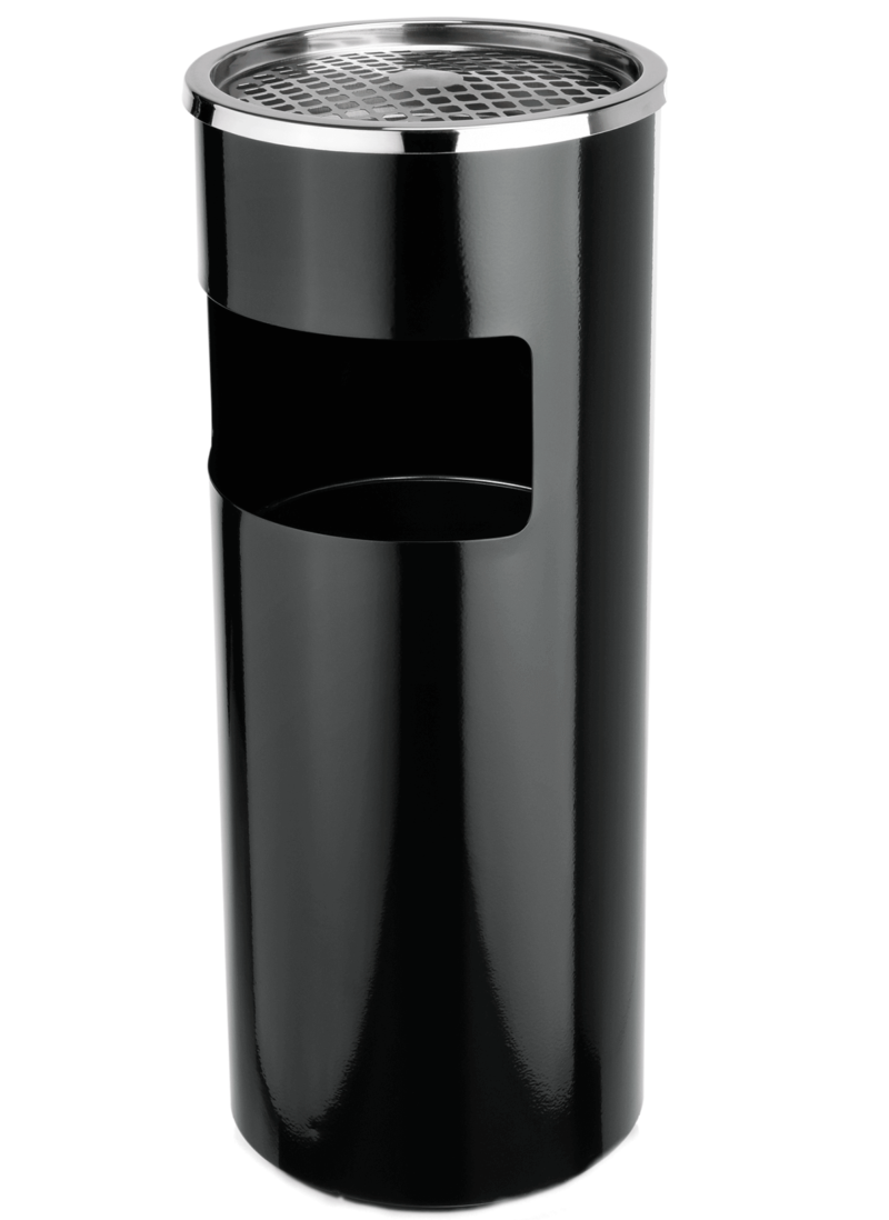 Poubelles 16l avec cendrier, coloris noir