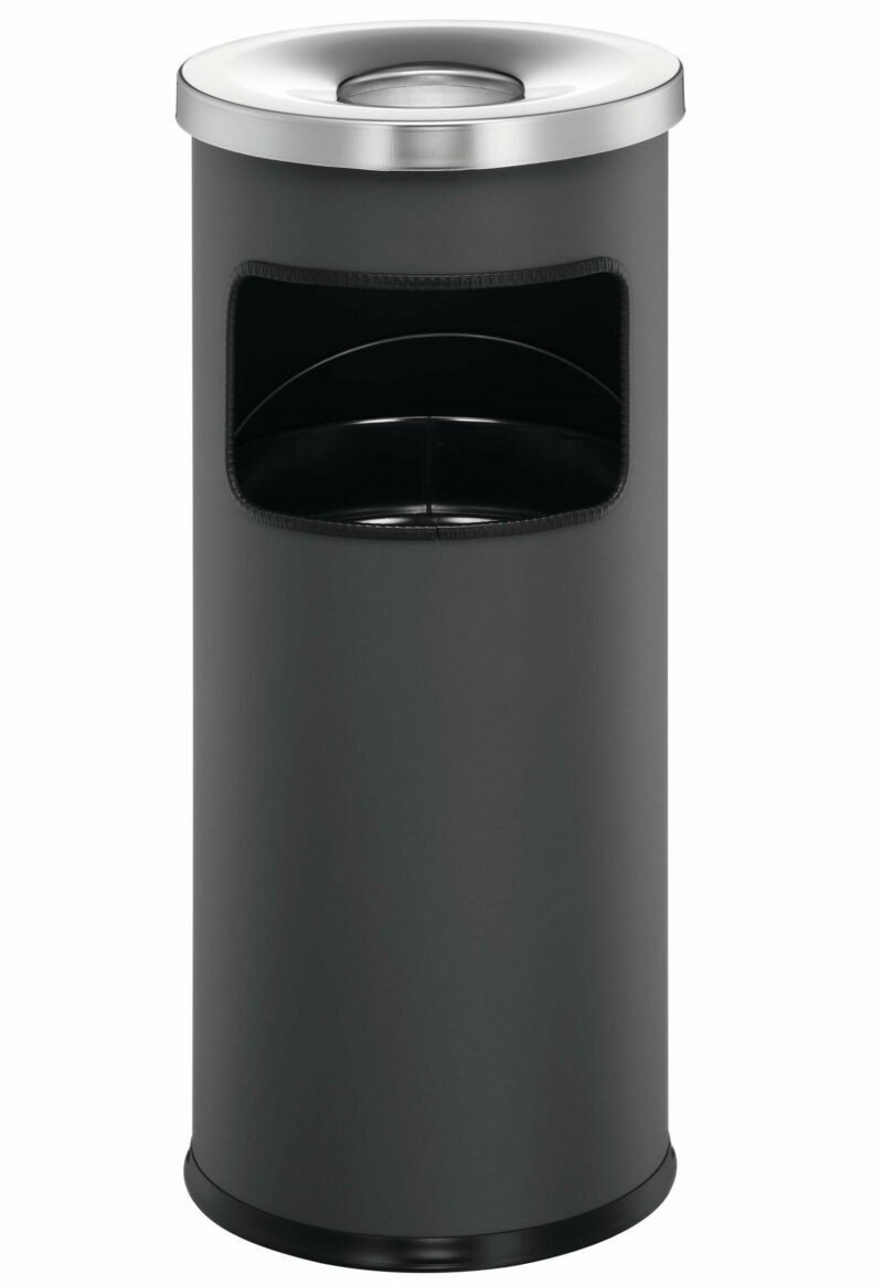 17l trash can with ashtray, anthracite color