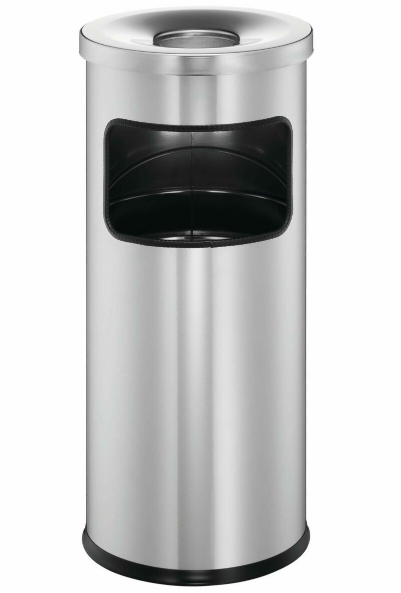 17l trash cans with ashtray, silver color