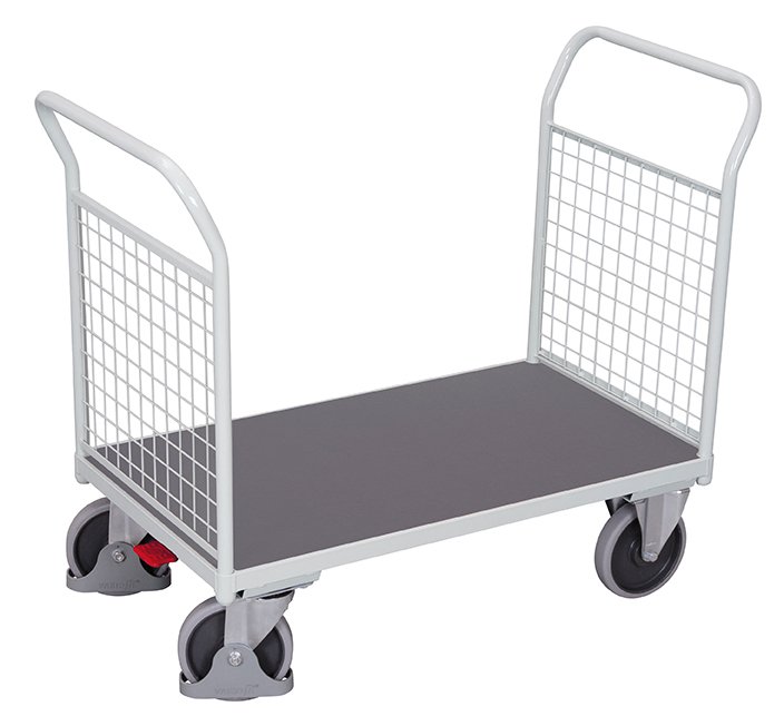 Platforminiai vežimėliai su dvejomis rankenomis tinkliniu užpildu