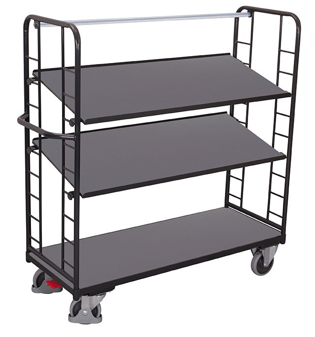 Carts with two tilting shelves