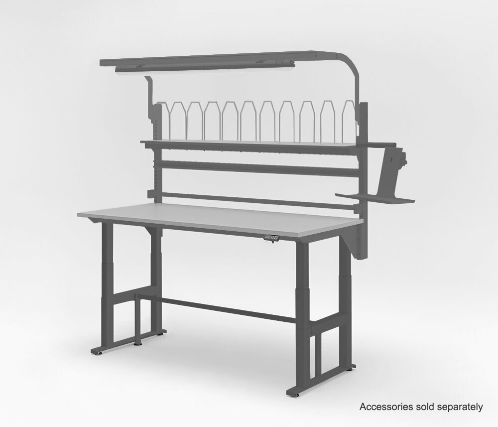 Height-adjustable packing tables