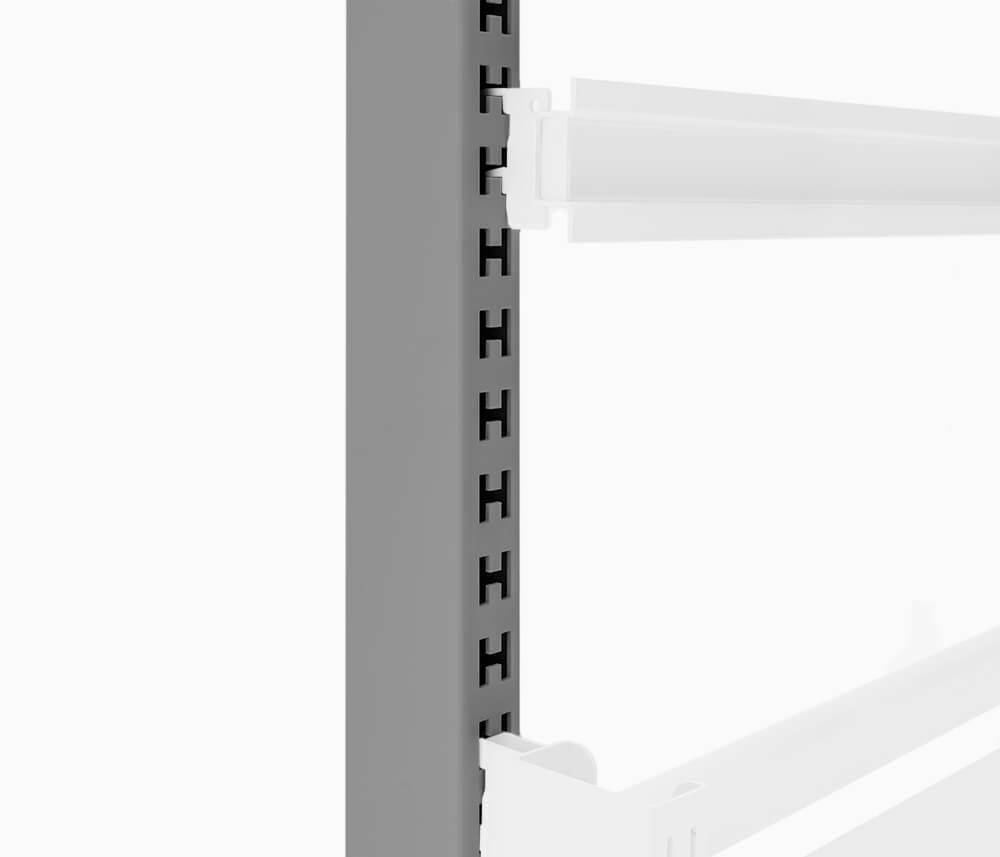Vertikalūs profiliai priedams prie pakavimo stalų tvirtinti