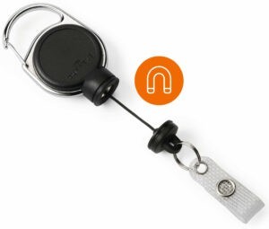 Reinforced retractable holder for keys and cards with magnet 60cm/300g