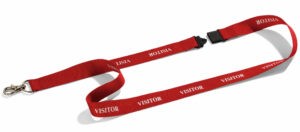 10 textile straps 44x2cm with carabiner for nameplates, ID card holders 823803