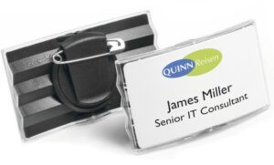 25 holders for 75x40mm name cards with clip 812858
