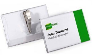 25 holders for 90x54mm name cards with clip 811119