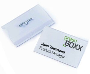 50 holders for 90x54mm name cards with pin 800419
