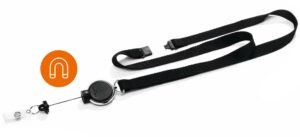 80cm textile strap fastened around the neck with a 60cm JoJo extendable holder for cards and keys, up to 300g weight 833001