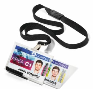 10 holders for 2 ID cards with strap 892601