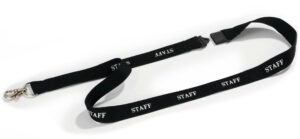 10 textile straps 44x2cm with carabiner for nameplates, ID card holders 823901