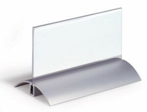 2 stands for 61x150mm name cards on aluminum base 820119