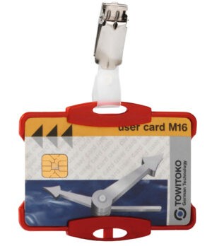 25 open ID card holders with clip