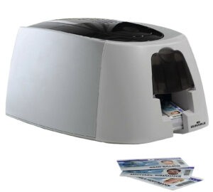 Printer for plastic ID cards