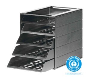 Block of 5 open pull-out A4 drawers DURABLE 1712003058