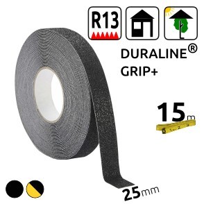 25mm wide extra rough adhesive tape to reduce slip Duraline GRIP+