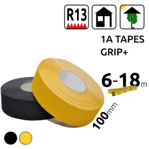Adhesive, extra rough non-slip tape for smooth surfaces 1A tapes