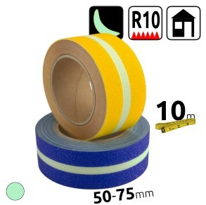 Glow-in-the-dark non-slip evacuation tapes in various colors