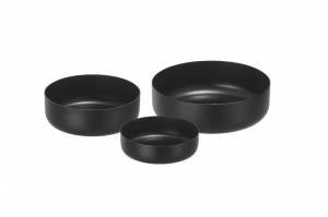 Stainless steel bowl, black matte bowl