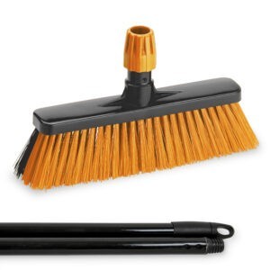 Broom with double bristles