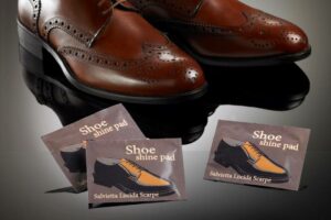 Batų servetėlės, batų valymas, individualiai supakuotos servetėlės batams valyti, batų priežiūra