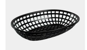 black basket for serving