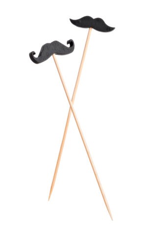 Mustache pins, disposable pins, mustaches
